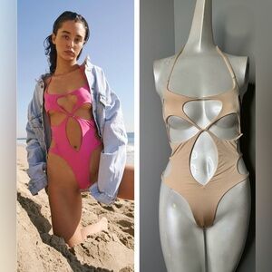 Monica Hansen Beachwear Starlight Cut Out One Piece Swimsuit In NUDE